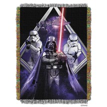 Northwest Star Wars Woven Tapestry Throw Blanket, 48&quot; x 60&quot;, Midnight Vader - £41.11 GBP
