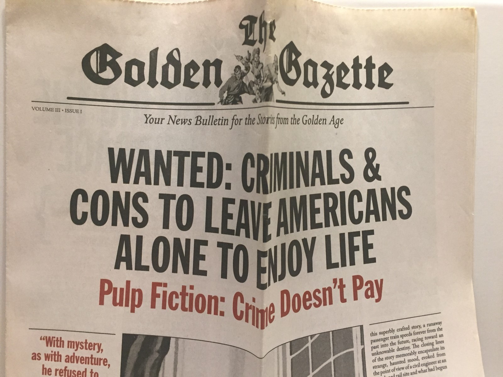2010 Golden Gazette News Bulletin from San Diego Comic Con - $4.46