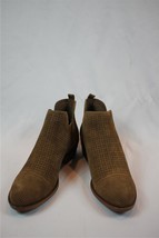 NIB Kensie Sand Brown Slip-On Leather Textile Elastic Stretch Comfort Bootie 9 M - £72.36 GBP