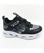 Skechers S Lights Vortex Flash Zovix Black Gray Kids Boys Size 1 Sneakers - $54.75 CAD