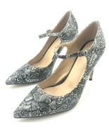 Women&#39;s Stilettos High Heels Shoes Pumps Black &amp; White Floral Design Sz 8.5 - £21.35 GBP