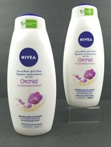 2 Nivea Orchid &amp; Cashmere Extract Scented 25.3 Oz Moisture Body Wash Car... - £22.43 GBP