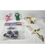 Vintage Power Rangers Lot White Vehicle Falconzord Frog Ninjazord Zeo Zo... - $24.95