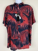 NWT NFL Team Apparel Men Size M Red Black Houston Texas Floral Shirt - $7.10