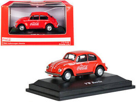 1966 Volkswagen Beetle Coca-Cola Red 1/72 Diecast Car Motorcity Classics - $19.34