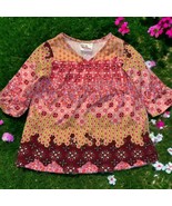 Hanna Anderson Pink Flowers Purple Green Long Sleeve Dress Size 90 (size 3) - $14.84