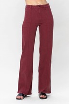 Judy Blue high rise front seam straight jeans in Burgundy - size 5/27 - £41.44 GBP