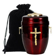 Unique Adult Cremation Urn for Ashes Catholic Metal Funeral Memorial Ash... - £97.71 GBP+