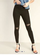 Old Navy Rockstar jegging women size 4 pull on mid rise skinny Black jeans - £11.68 GBP