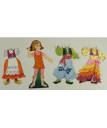 Vintage Paper Doll Lot Toy 1970s Girl With Dutch Spanish Dancer &amp; Genie ... - £7.59 GBP