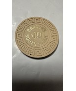 Barney&#39;s Casino Stateline South Shore Lake Tahoe Nevada $1 Chip 1970s - $34.66 CAD