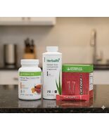 Herbalife Peach Tea 3.6 oz + Grape Aloe Pint+30 Pomegranate LiftOff Sticks - $222.30 CAD