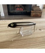 Vintage Original Heddon Zara Spook In A Rare Color Silver Black LOOK - $13.23 CAD