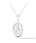 Holy Mother Mary Miraculous Medal Marian Cross .925 Sterling Silver 29mm... - $511.66 MXN+