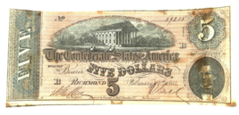 1864 Confederate States Civil War Note T-69 Seventh Series XF+ Condition - $99.67