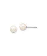 Finest Gold 5-6 mm 14K White Gold White Round Freshwater Cultured Pearl ... - $104.47 CAD