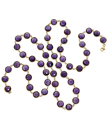 18k Gold 170ctw Double-Cabochon Amethyst Strand Necklace 38&quot; 81.3g - $111,564.80 MXN
