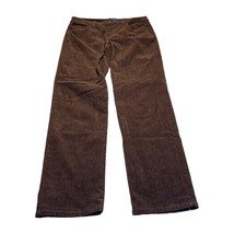 Bandolinoblu Corduroy Pants Women&#39;s 10 Brown Cotton Stretch Pockets Stra... - $25.15