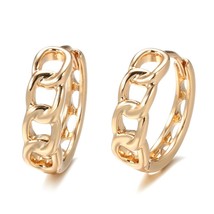 New Four Laps Hollow Dangle Earrings 585 Rose Gold Summer Women Creative Wedding - £6.92 GBP