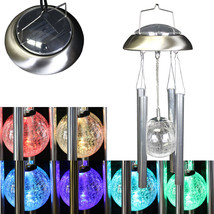 SHIPS FROM USA! Solar Powered LED Wind Chime Windchime Outdoor Garden Co... - £29.60 GBP