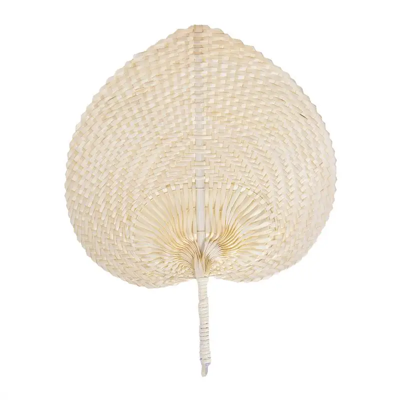 Manual Bamboo Hand Fan Heart Shaped Bamboo Woven Fan Summer Cooling Fan ... - $49.60 CAD