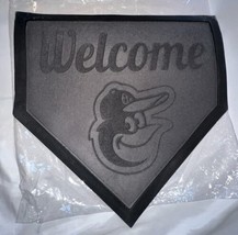 Baltimore Orioles Home Plate Shape Welcome Mat 20in x 20in Rubber Gray - $35.00