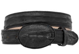 Kids Black Western Belt Cowboy Wear Crocodile Pattern Leather Rodeo Buckle - £15.76 GBP