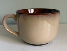 Sango Nova Brown Large Coffee Mug 4933 Two Tone Brown Stoneware - $10.10
