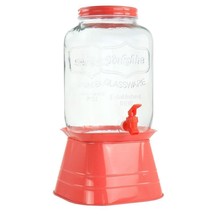 Gibson Home Chiara 2 Gallon Glass Mason Jar Dispenser with Metal Lid and Base in - $66.10