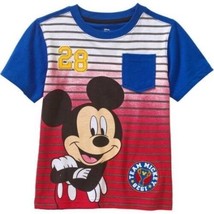 Disney Mickey Mouse Boys T Shirt Team Mickey 1928 Size 4T New Stripes - $8.98