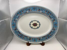 Wedgwood Bone China FLORENTINE TURQUOISE 13 3/4" Oval Serving Platter - $89.99