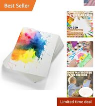 300 Pcs Sheet Bulk White Cold Press Paper Pack 110 lb 230 GSM Sketch Pai... - $93.91