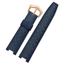 20/22mm Breathable Rubber Strap for Cartier Pasha Series Watch Band - - £23.58 GBP