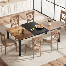 78.7&quot; Long Dining Table For 6~8 People, Industrial Kitchen Table, Wood Dinner Ta - $525.56