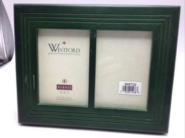 Burnes Boston Picture Frame Double Green Wood 3.5&quot; Modern Style Tabletop Wall - £19.10 GBP