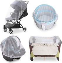 Baby Mosquito Net for Stroller, Reusable Bug Net for Stroller, Bassinets... - £8.74 GBP