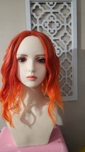 Ufindcos 14 Inches Orange Ombre Wig for Women Girls Short Bob Curly Wavy Wig... - £12.33 GBP