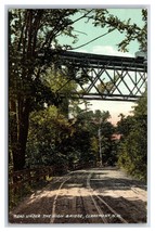 Road Under High Railroad Bridge Claremont New Hampshire NH UNP DB Postcard E17 - £3.84 GBP