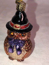 Owl With Pilgrim Hat Christmas Ornament Mint - £11.98 GBP