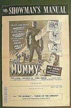 Peter Cushing,Christopher Lee:(The Mummy) ORIG,1959 Movie Pressbook(Hammer * - £177.83 GBP