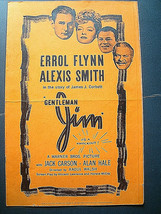 ERROL FLYNN,WARD BOND (GENTLEMAN JIM) ORIG,1942 MOVIE PRESSBOOK * - $197.99