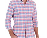 Club Room Men&#39;s Malia Classic-Fit Plaid Button-Down Tech Shirt Pink Comb... - $19.99