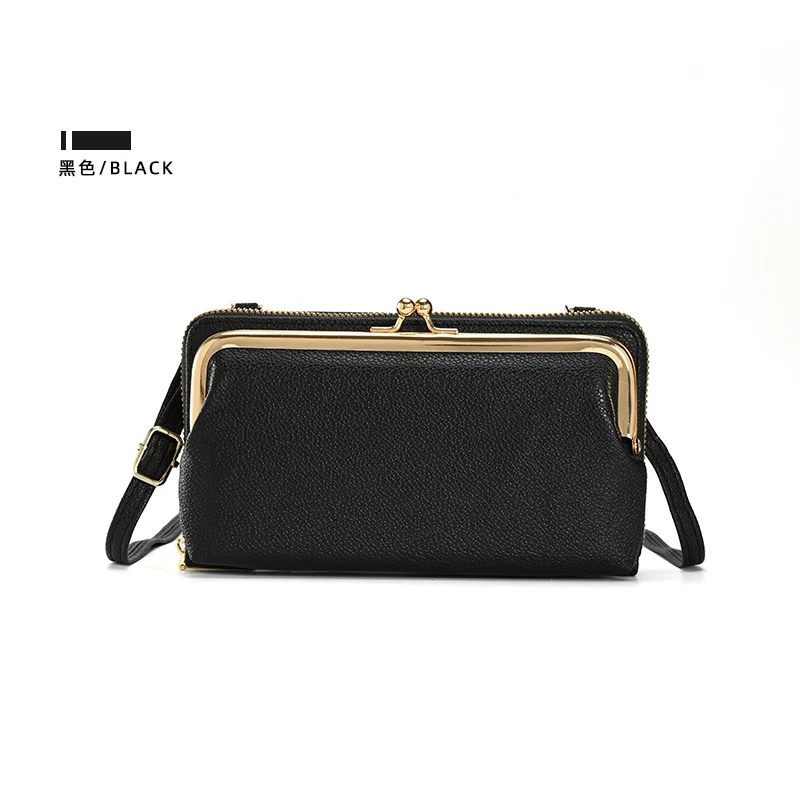 Women&#39;s Messenger Bag For Ladies PU Leather Clutch Phone Bags Business Card Hold - £26.73 GBP