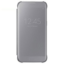 Samsung Galaxy S7 Clear Semi-Opaque Flip View Case - Silver  - $89.00