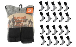 10 Pack Rockwell Men&#39;s Unisex All Weather Boot Socks Warm Winter Thermal Heavy - £17.01 GBP
