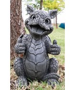 Whimsical Good Job Thumbs Up Dragon Garden Statue Faux Stone Resin Finis... - $60.13 CAD