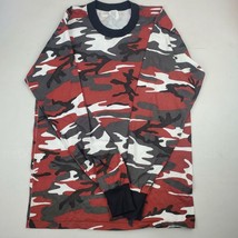 Vintage Urban Red Camo Single Stitch Blank Long Sleeve Mens M NOS Made In USA - £14.58 GBP