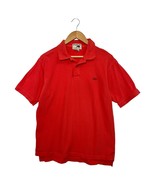 Perlis Polo Shirt Mens Medium Orange Coral Crawfish Logo Pique Classic P... - $38.88 CAD