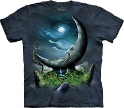 Moonstone Fantasy Art Hand Dyed Charcoal Adult T-Shirt The Mountain NEW UNWORN - £18.68 GBP+