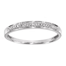Matrimonio Anniversario Fedina 14k Bianco Placcata Oro Diamanti Finti - £123.05 GBP